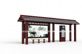 仿古公交候車亭文化古城不可缺（quē）少的道路（lù）設施