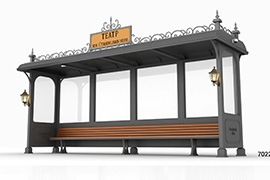 歐式候車亭呈現出“新藝術風格”的設計特點